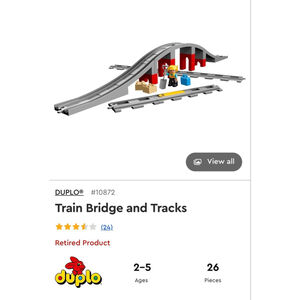 LEGO DUPLO Train Bridge & Tracks Expansion Set #10872 RETIRED